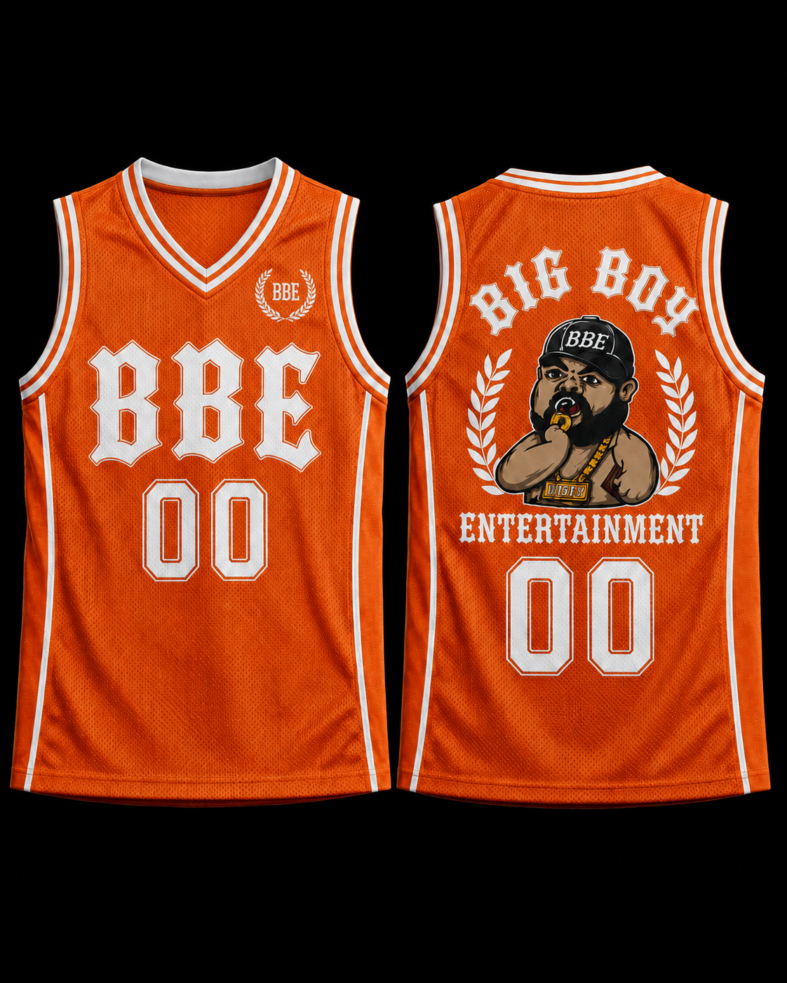 BBE Varsity Jersey Orange / White front and back