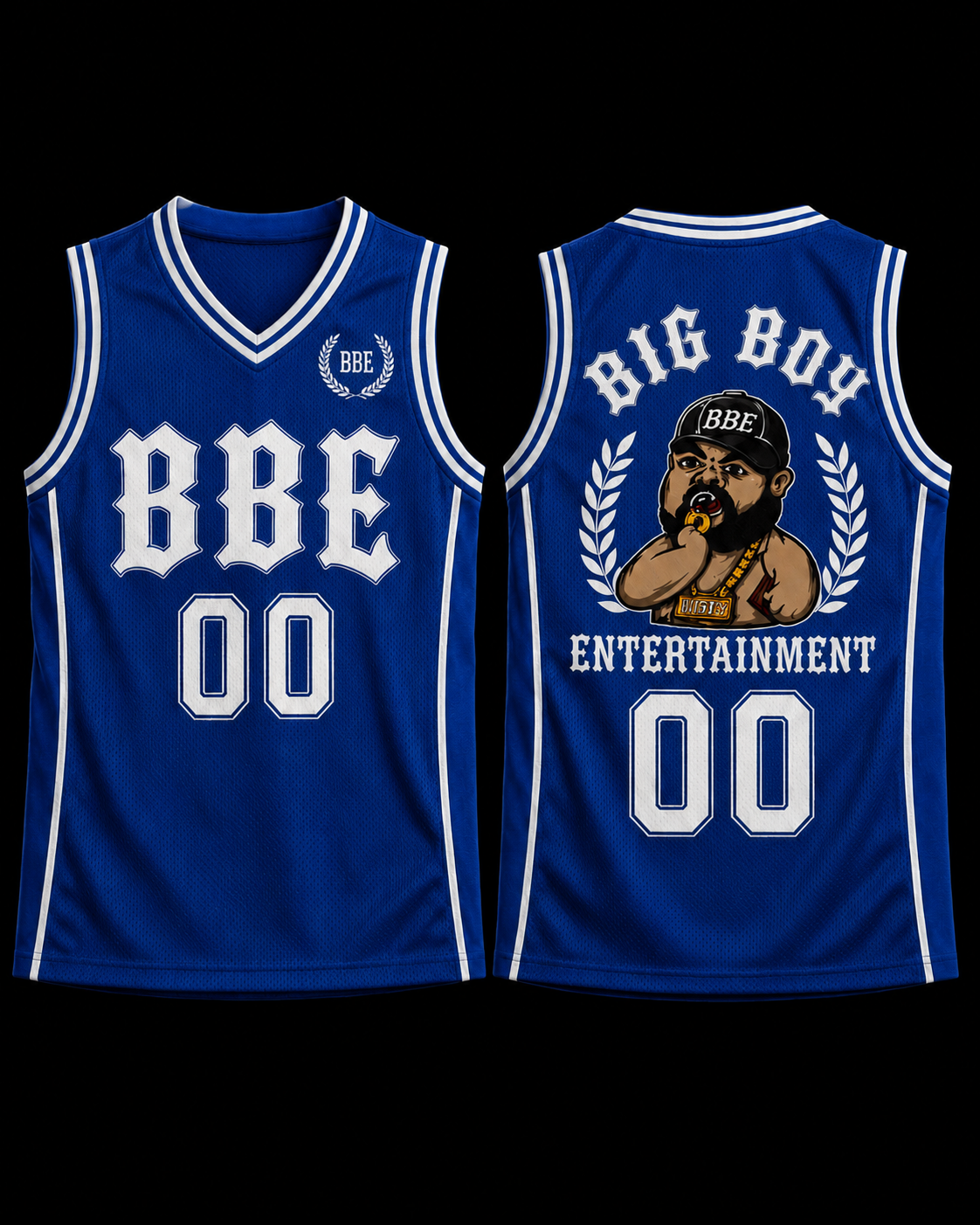 BBE Varsity Jersey Royal Blue / White front and back